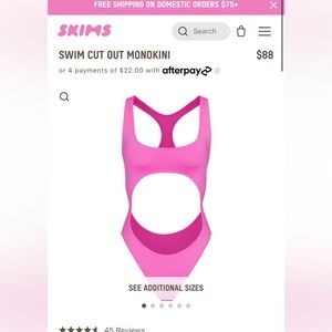 SKIMS PINK MONOKINI